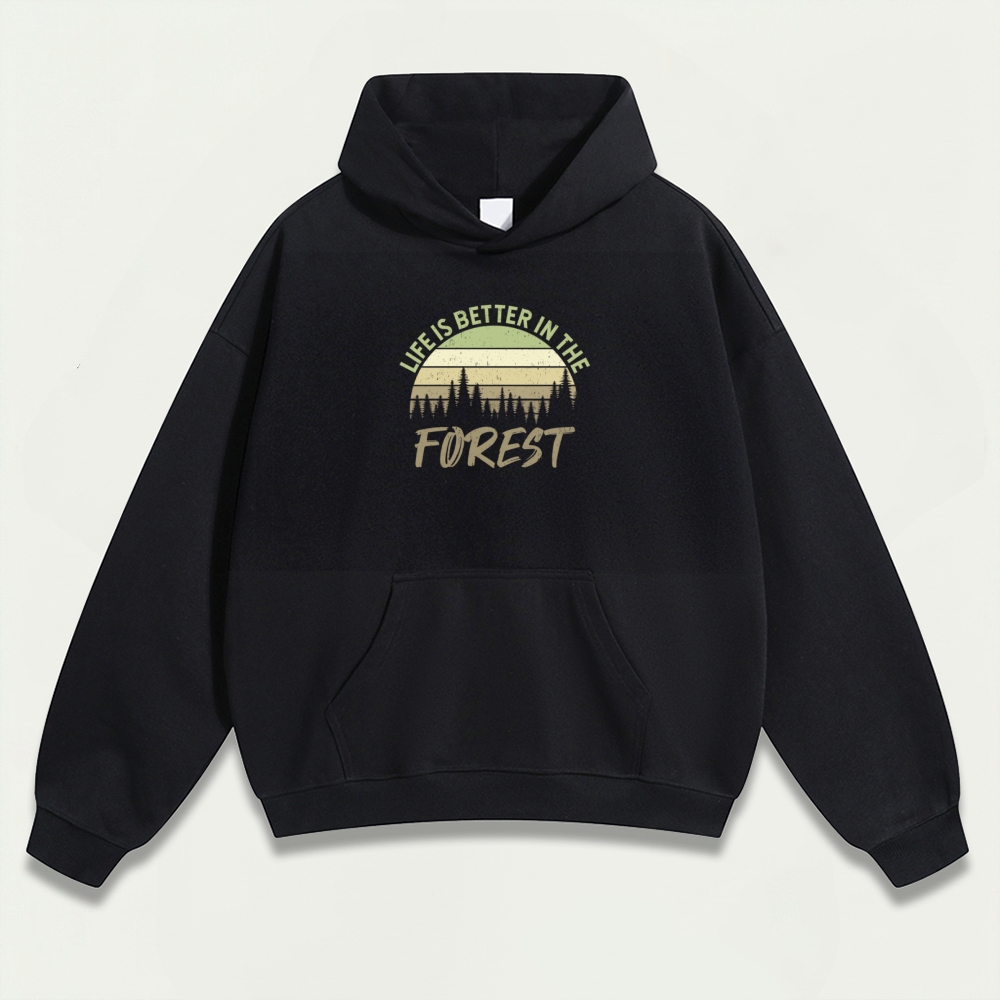 Forest Heavyweight Hiking Hoodie-HikeVista