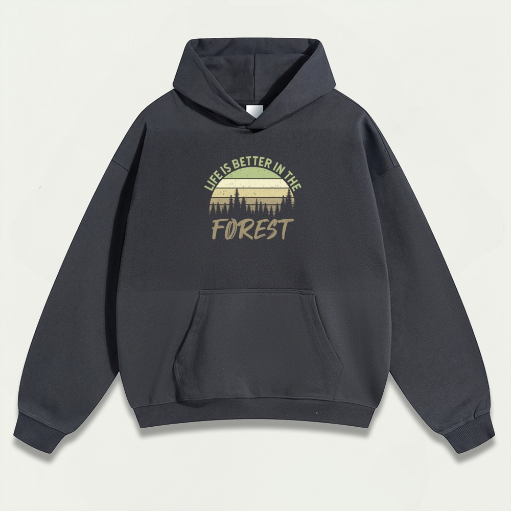 Forest Heavyweight Hiking Hoodie-HikeVista