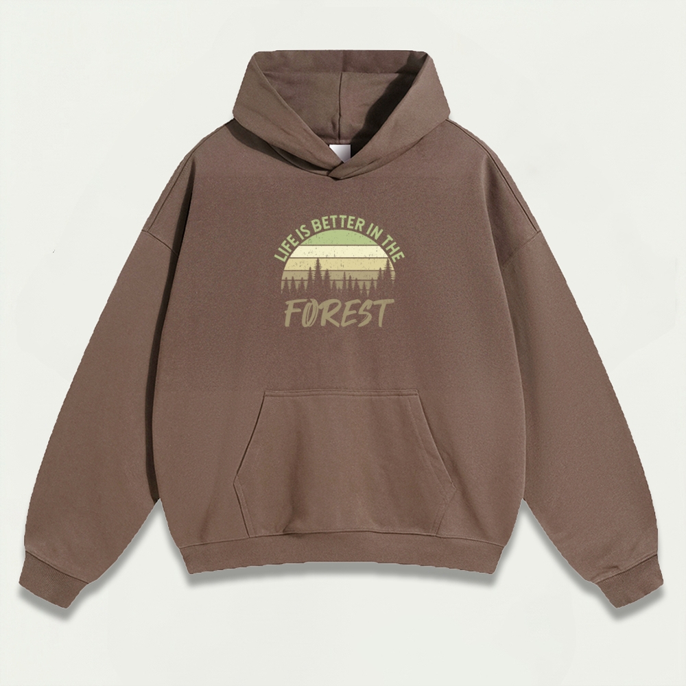 Forest Heavyweight Hiking Hoodie-HikeVista