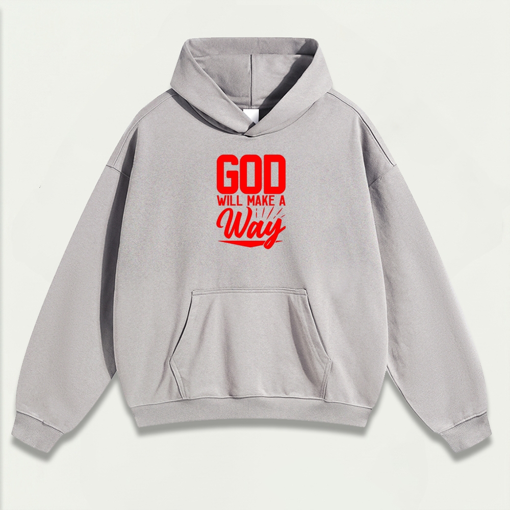 God Will Make A Way Heavyweight Faith Hoodie-HikeVista