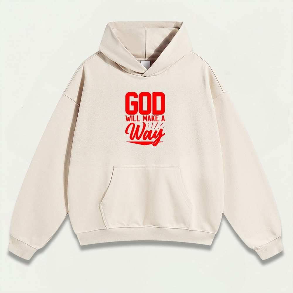 God Will Make A Way Heavyweight Faith Hoodie-HikeVista