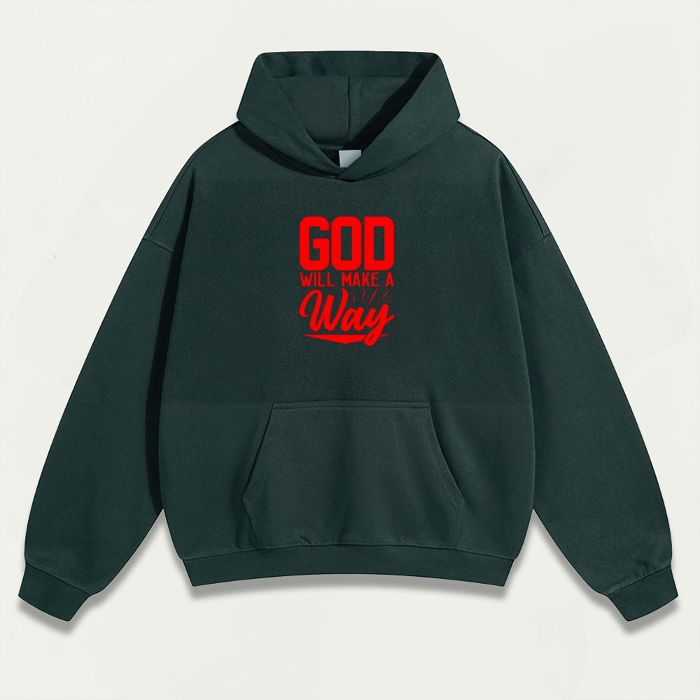 God Will Make A Way Heavyweight Faith Hoodie-HikeVista