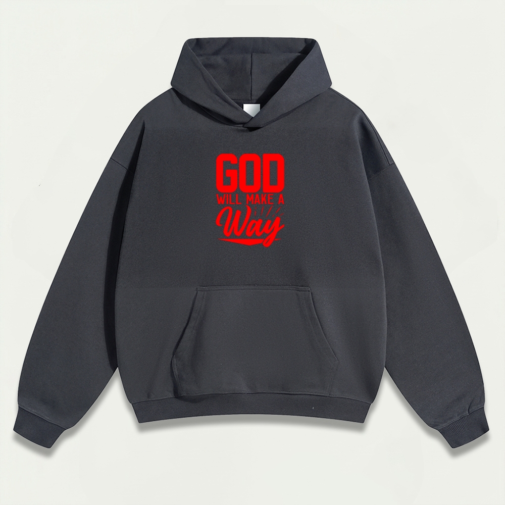 God Will Make A Way Heavyweight Faith Hoodie-HikeVista