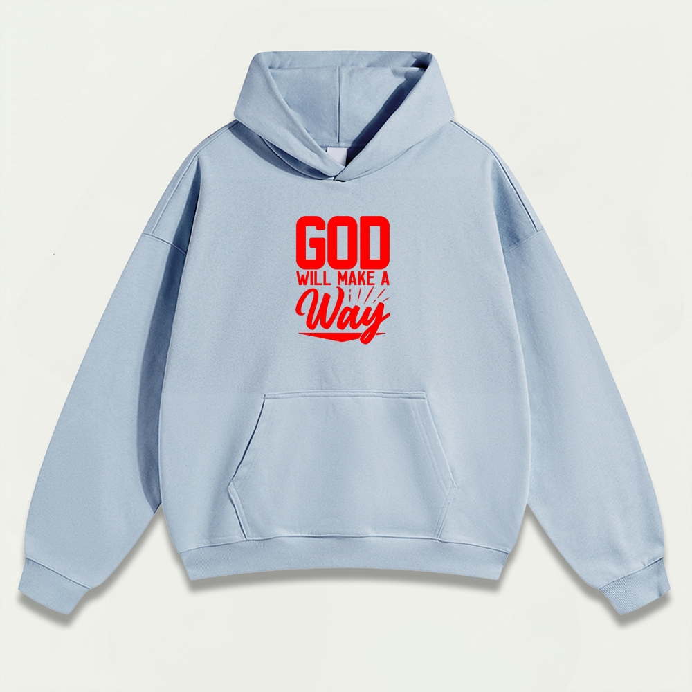 God Will Make A Way Heavyweight Faith Hoodie-HikeVista