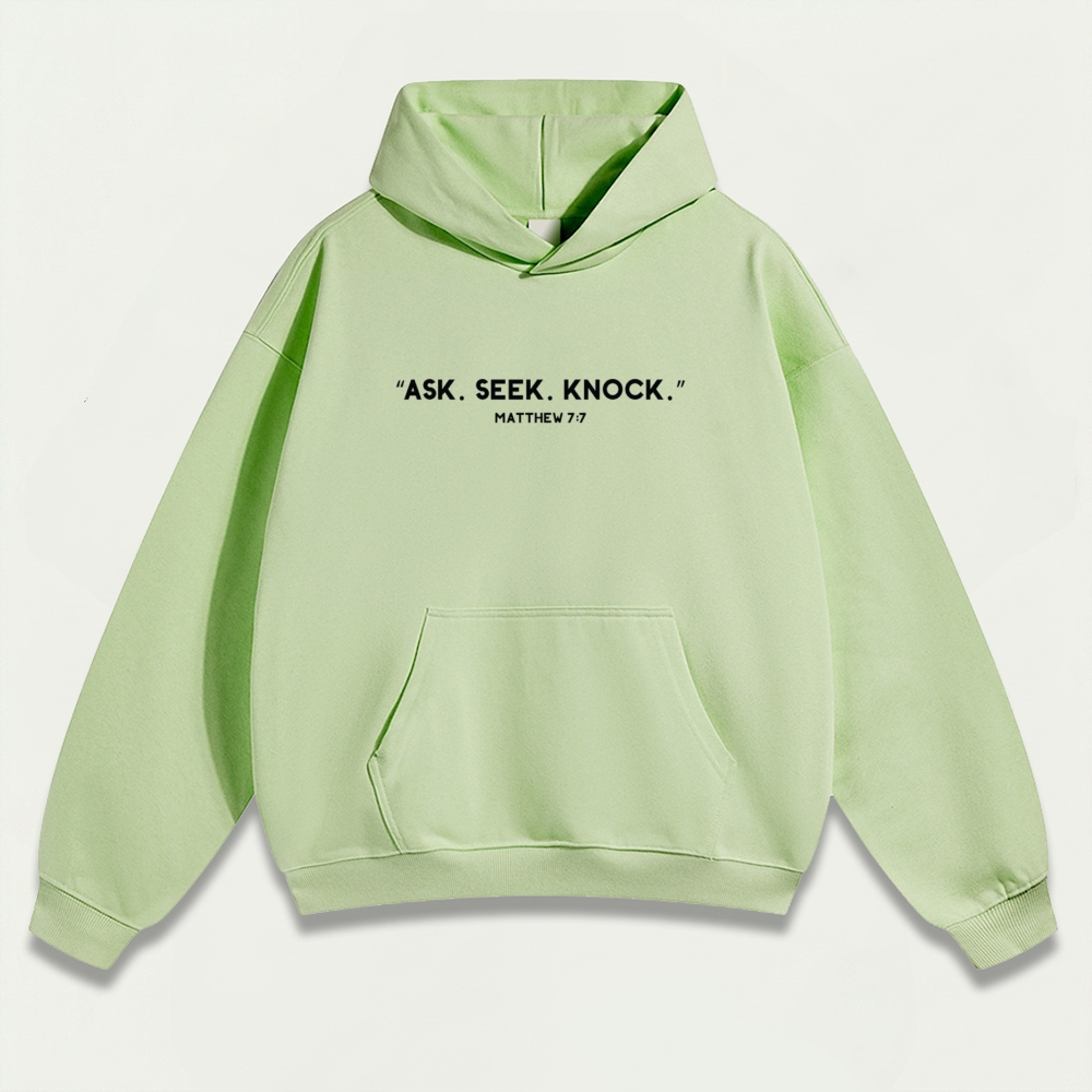 Ask. Seek. Knock. Heavyweight Faith Hoodie-HikeVista