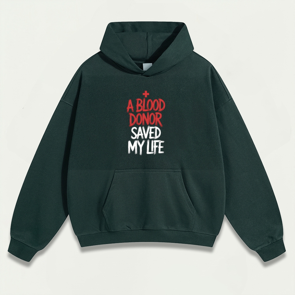 A Blood Donor Saved My life Heavyweight Spirit Hoodie-HikeVista