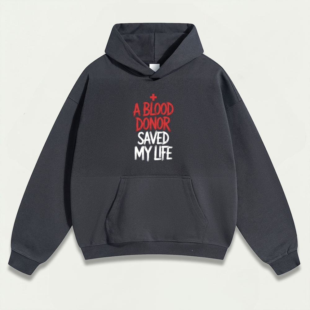 A Blood Donor Saved My life Heavyweight Spirit Hoodie-HikeVista