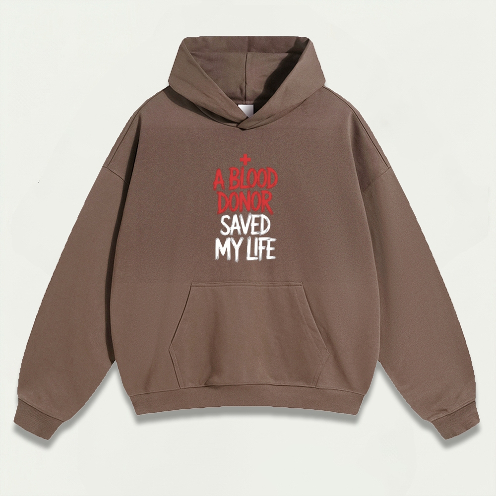 A Blood Donor Saved My life Heavyweight Spirit Hoodie-HikeVista