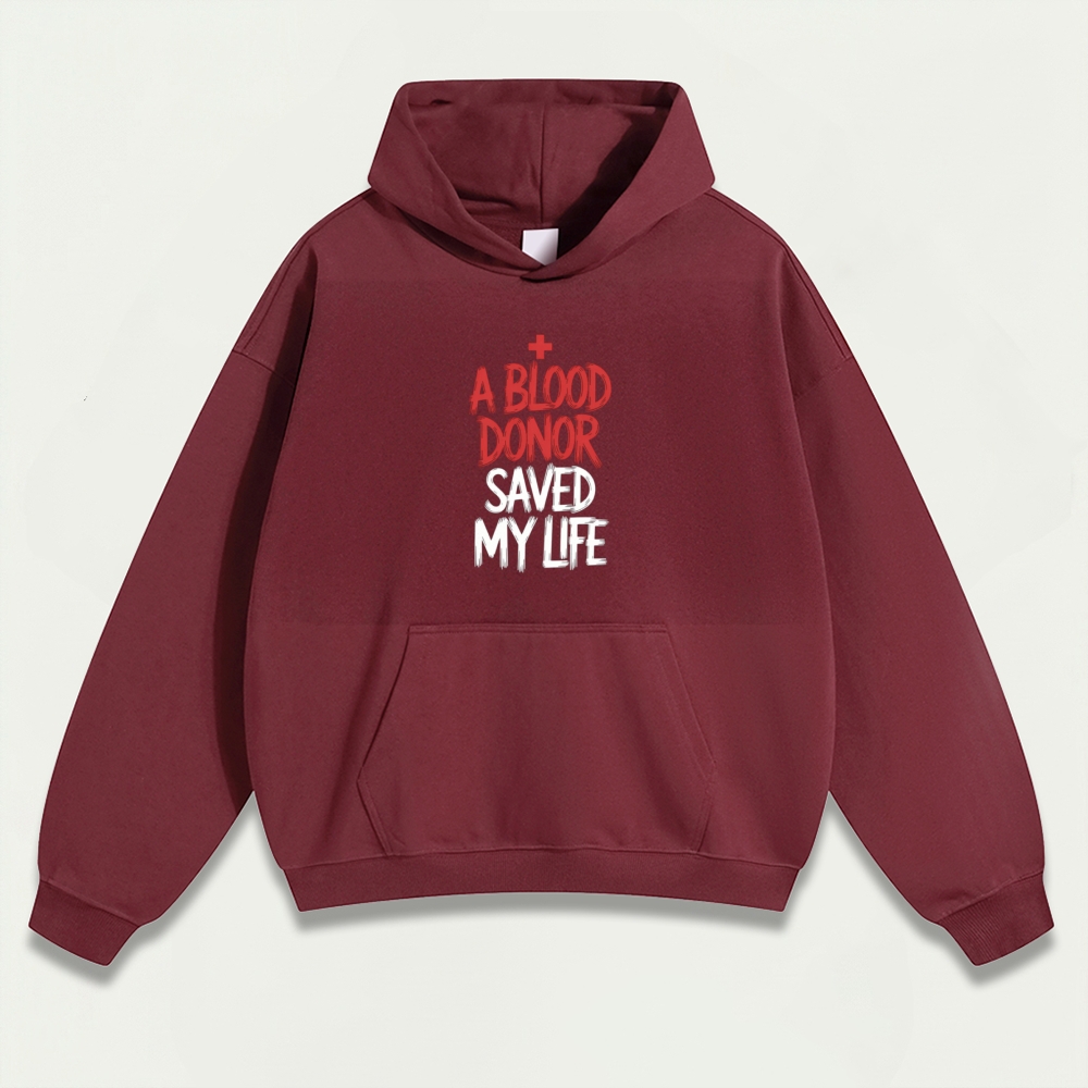 A Blood Donor Saved My life Heavyweight Spirit Hoodie-HikeVista