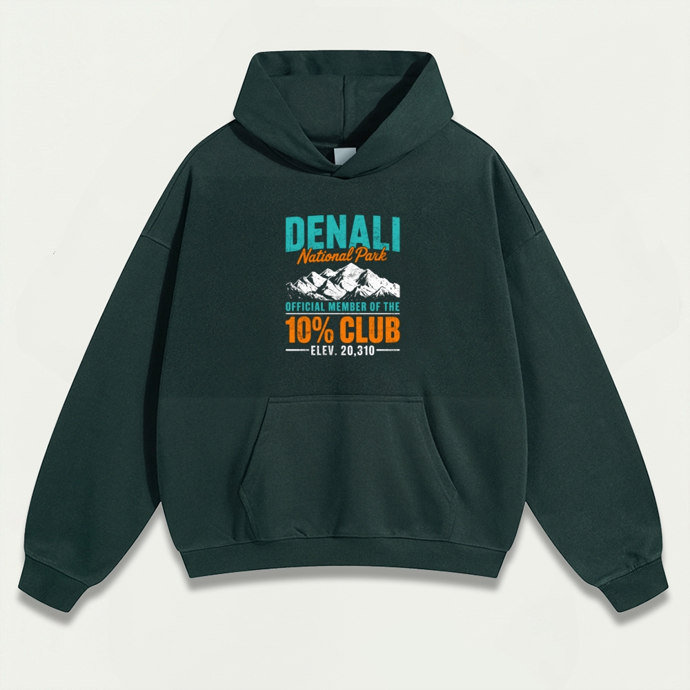 Denali National Park Heavyweight Hiking Hoodie-HikeVista