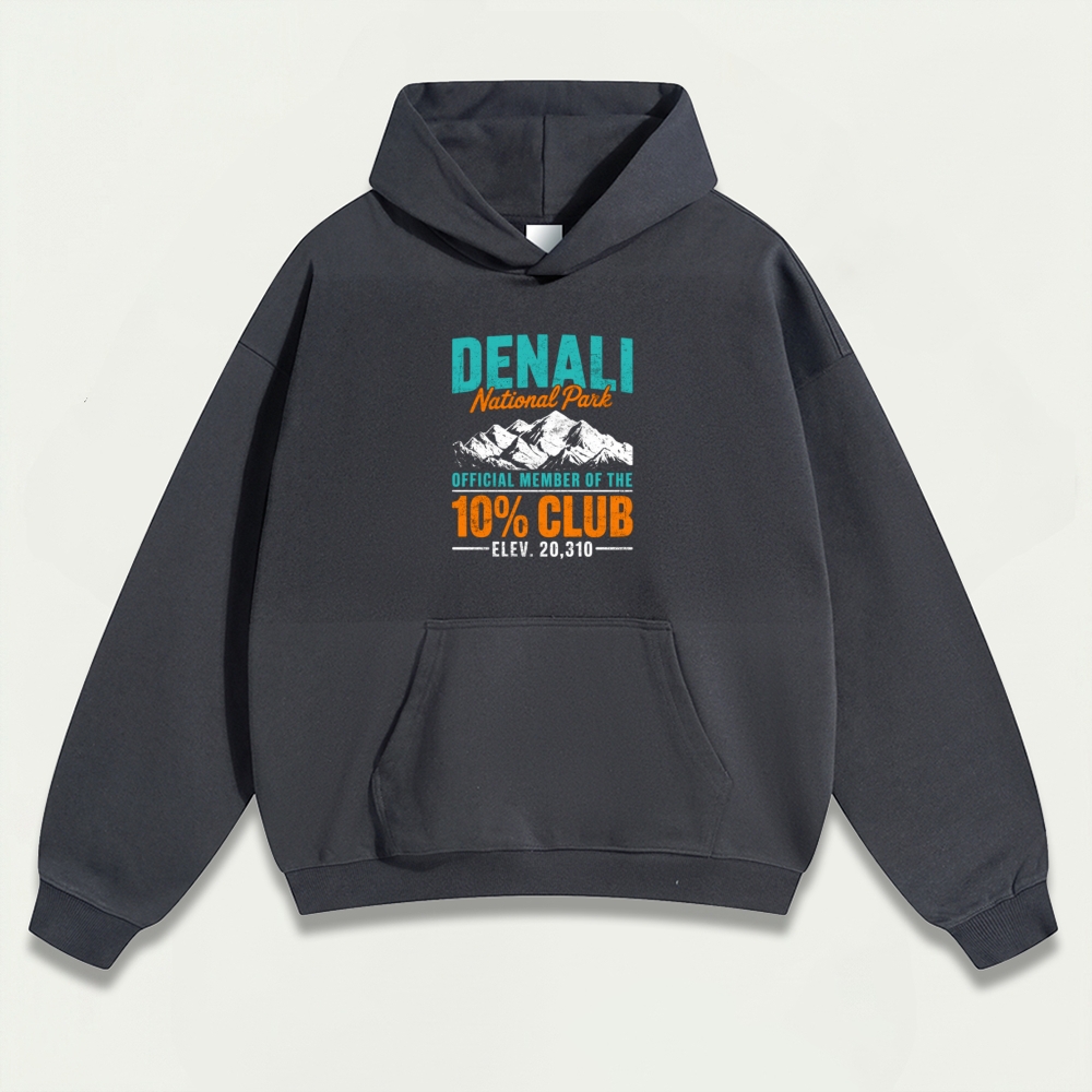 Denali National Park Heavyweight Hiking Hoodie-HikeVista
