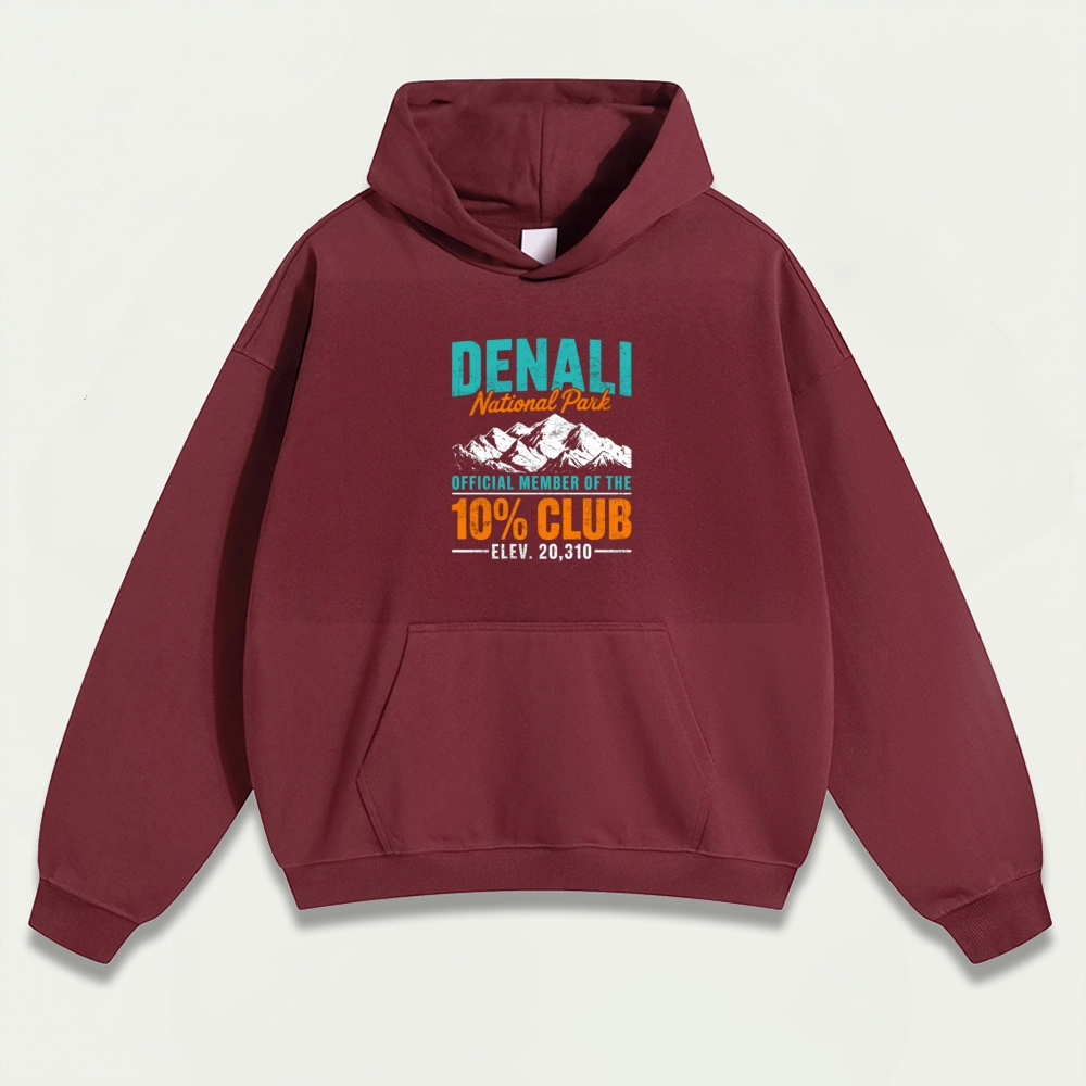 Denali National Park Heavyweight Hiking Hoodie-HikeVista