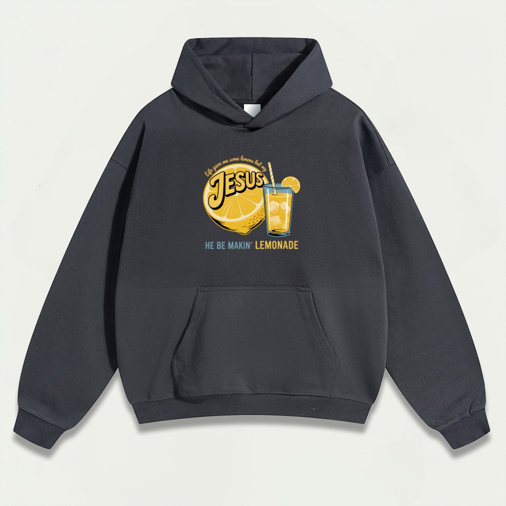 Jesus Lemon Heavyweight Hiking Hoodie-HikeVista