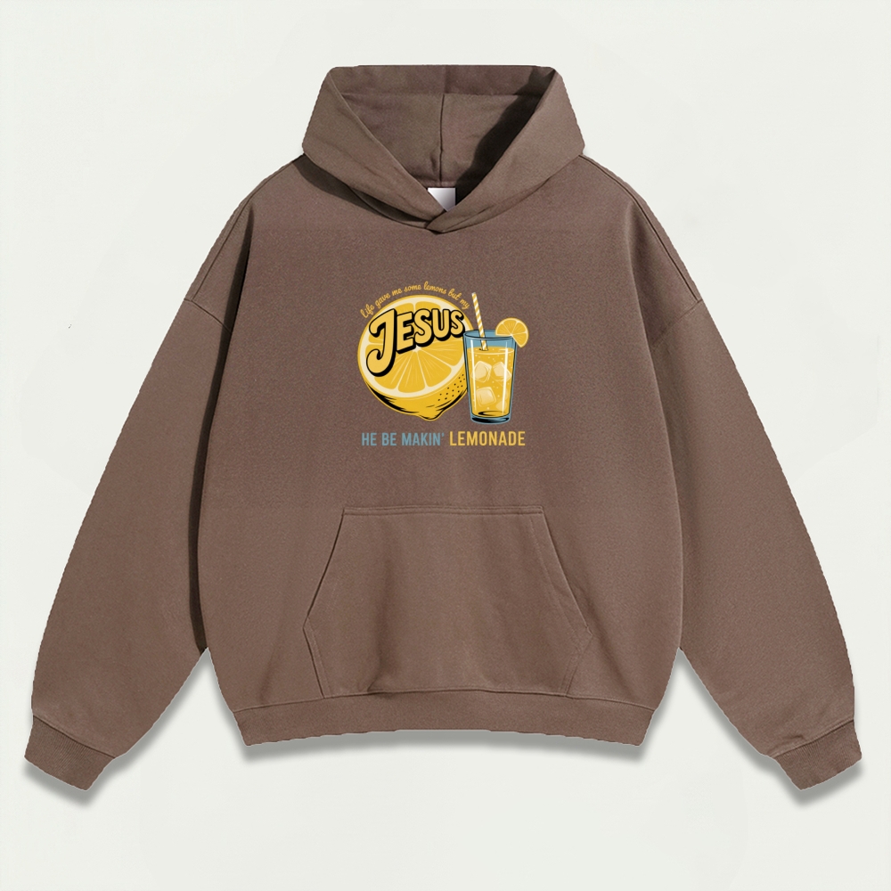 Jesus Lemon Heavyweight Hiking Hoodie-HikeVista