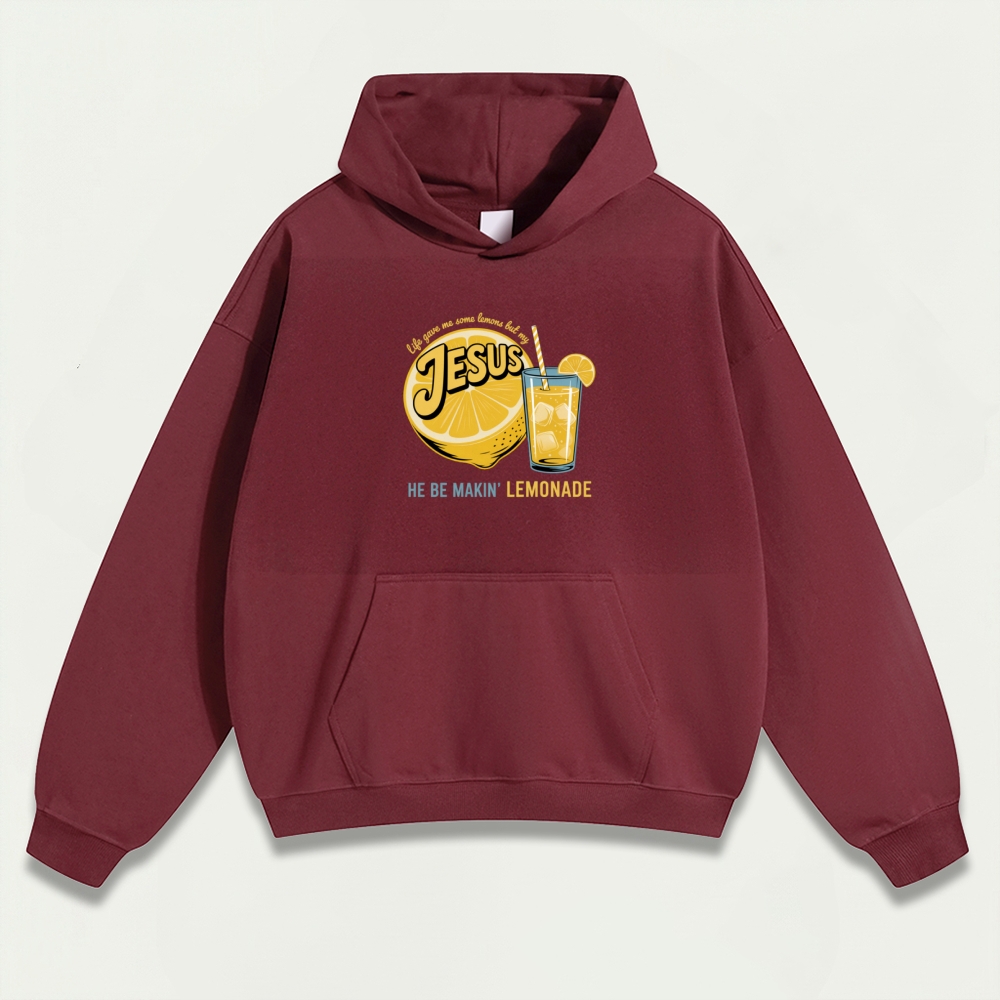 Jesus Lemon Heavyweight Hiking Hoodie-HikeVista