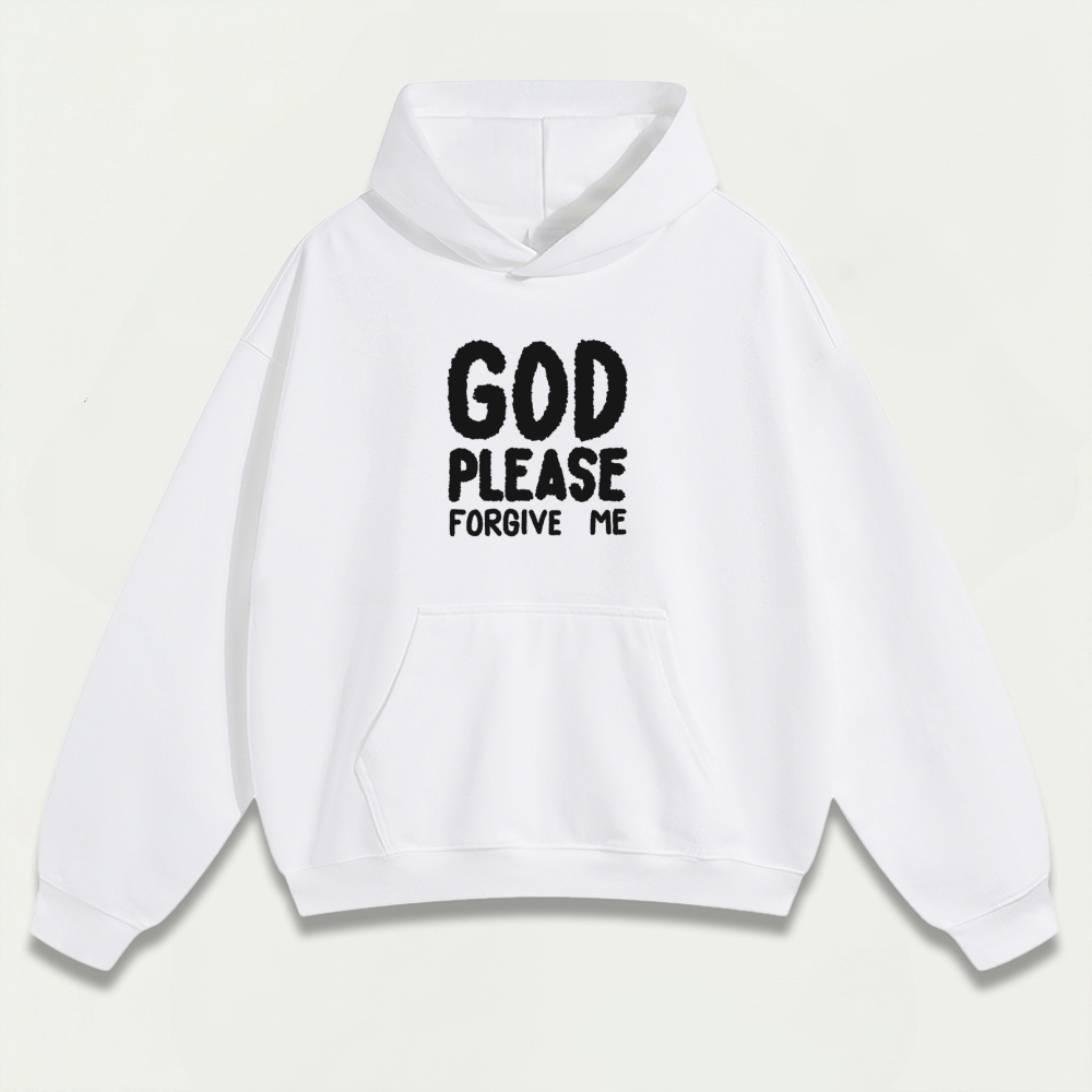 God Please Forgive Me Heavyweight Faith Hoodie-HikeVista