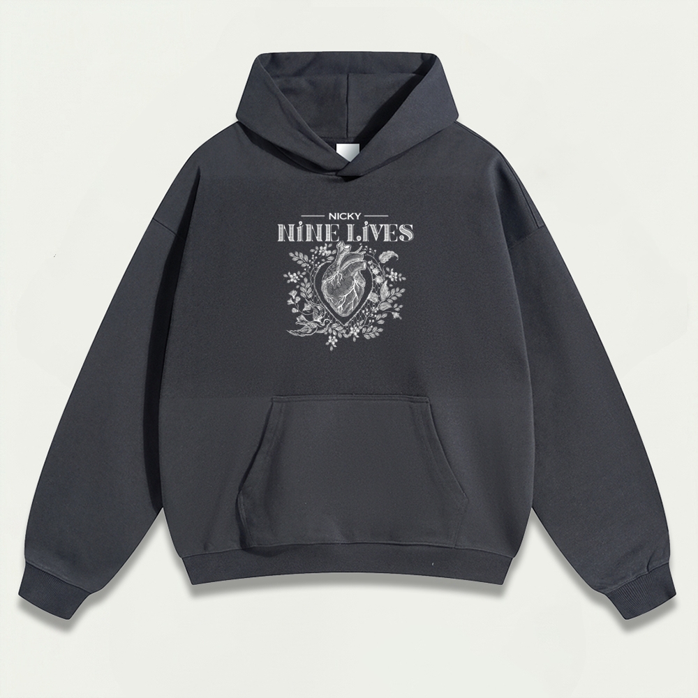 Heart Wildflowers Heavyweight Trail Hoodie-HikeVista