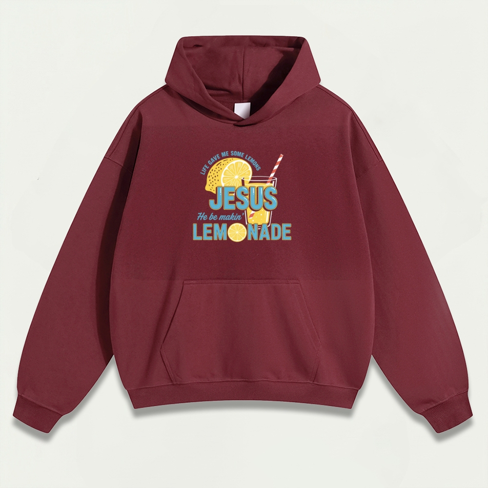 Jesus Lemon Heavyweight Hiking Hoodie-HikeVista