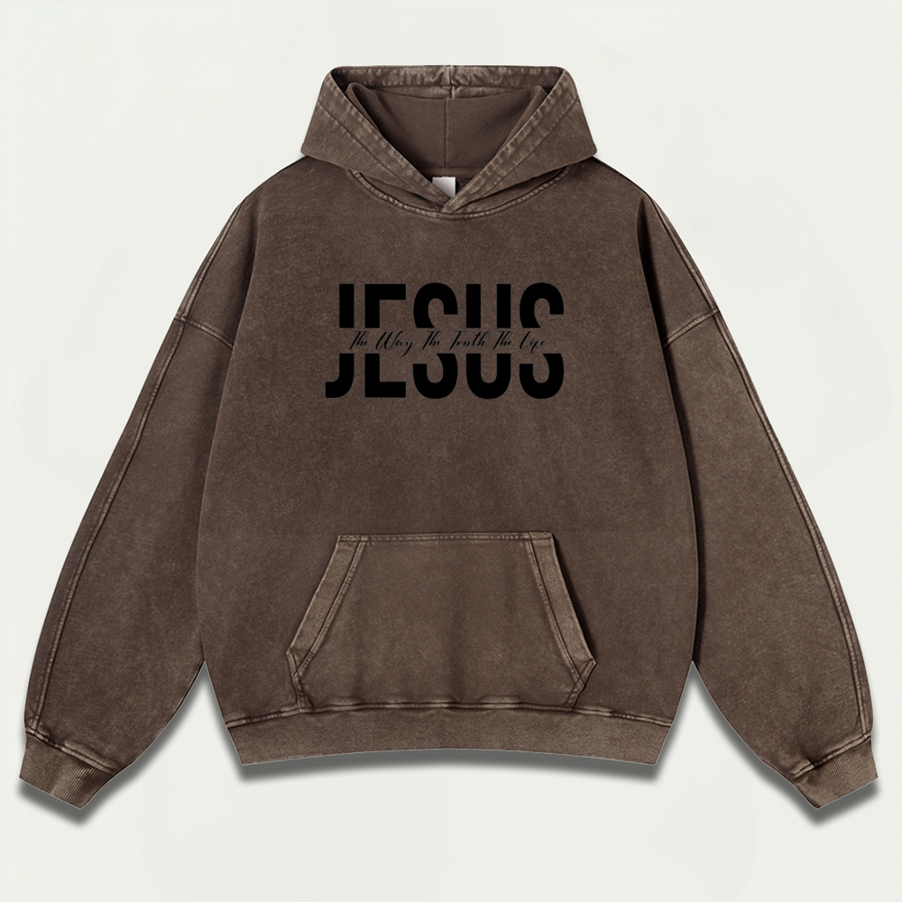Jesus Vintage Premium Heavyweight Faith Hoodie-HikeVista
