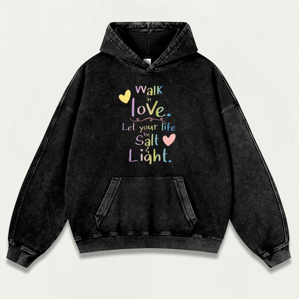 Walk In Love Vintage Premium Heavyweight Trail Hoodie-HikeVista