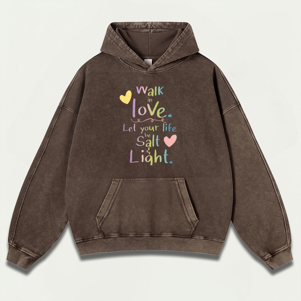 Walk In Love Vintage Premium Heavyweight Trail Hoodie-HikeVista
