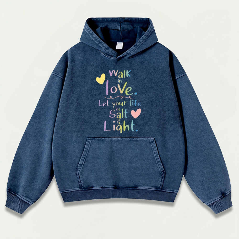 Walk In Love Vintage Premium Heavyweight Trail Hoodie-HikeVista