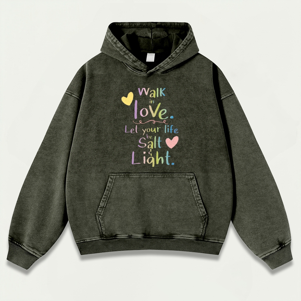 Walk In Love Vintage Premium Heavyweight Trail Hoodie-HikeVista