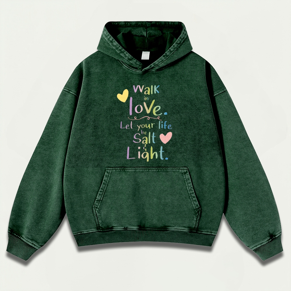 Walk In Love Vintage Premium Heavyweight Trail Hoodie-HikeVista