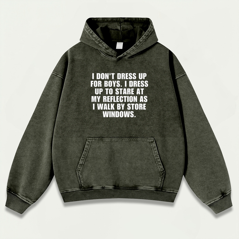 I Don't Dress Up For Boys Vintage Premium Heavyweight Spirit Hoodie-HikeVista