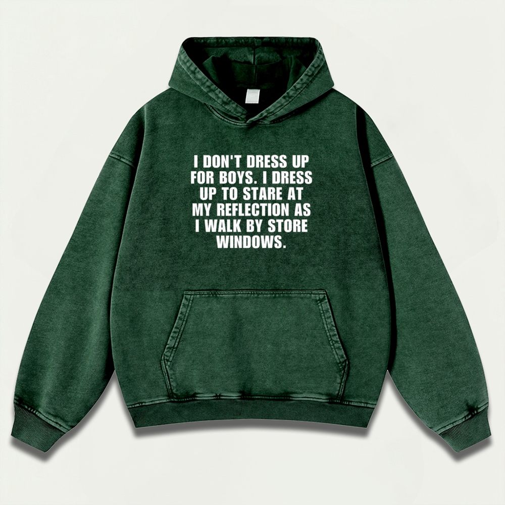 I Don't Dress Up For Boys Vintage Premium Heavyweight Spirit Hoodie-HikeVista
