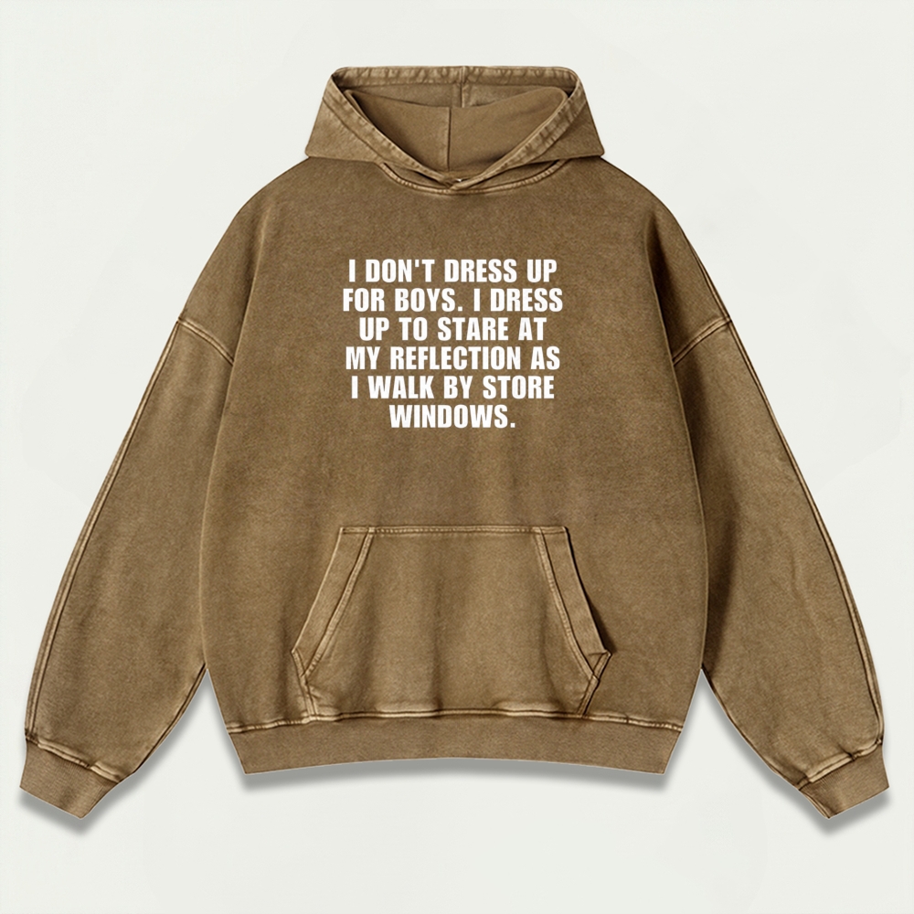 I Don't Dress Up For Boys Vintage Premium Heavyweight Spirit Hoodie-HikeVista