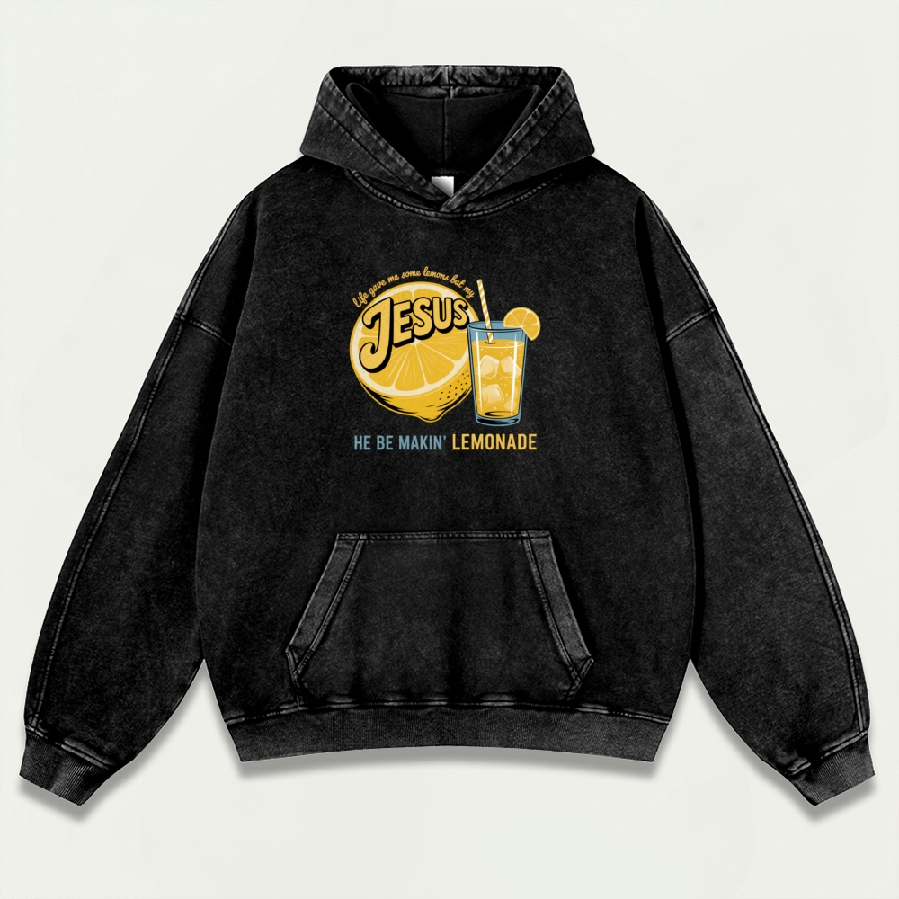 Jesus Lemon Vintage Premium Heavyweight Hiking Hoodie-HikeVista