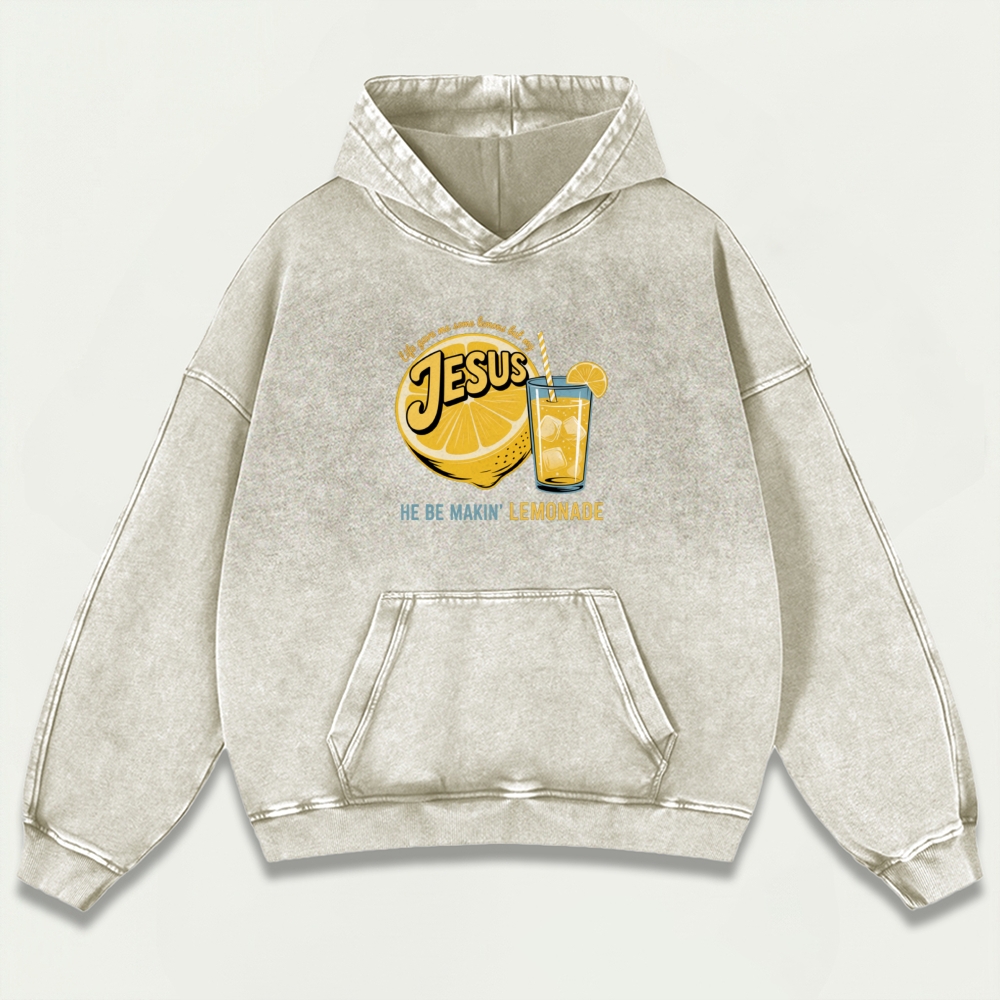 Jesus Lemon Vintage Premium Heavyweight Hiking Hoodie-HikeVista