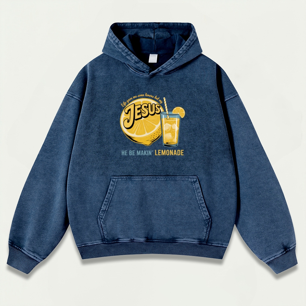 Jesus Lemon Vintage Premium Heavyweight Hiking Hoodie-HikeVista