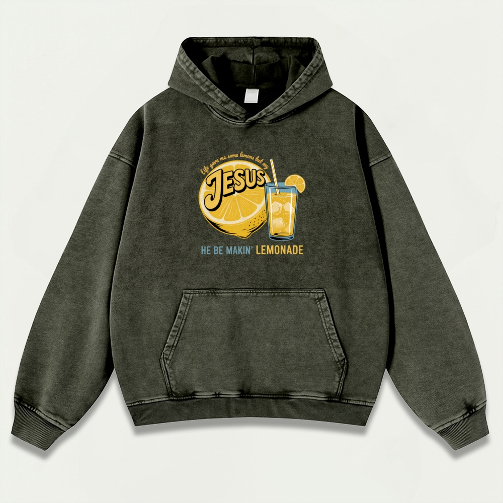 Jesus Lemon Vintage Premium Heavyweight Hiking Hoodie-HikeVista