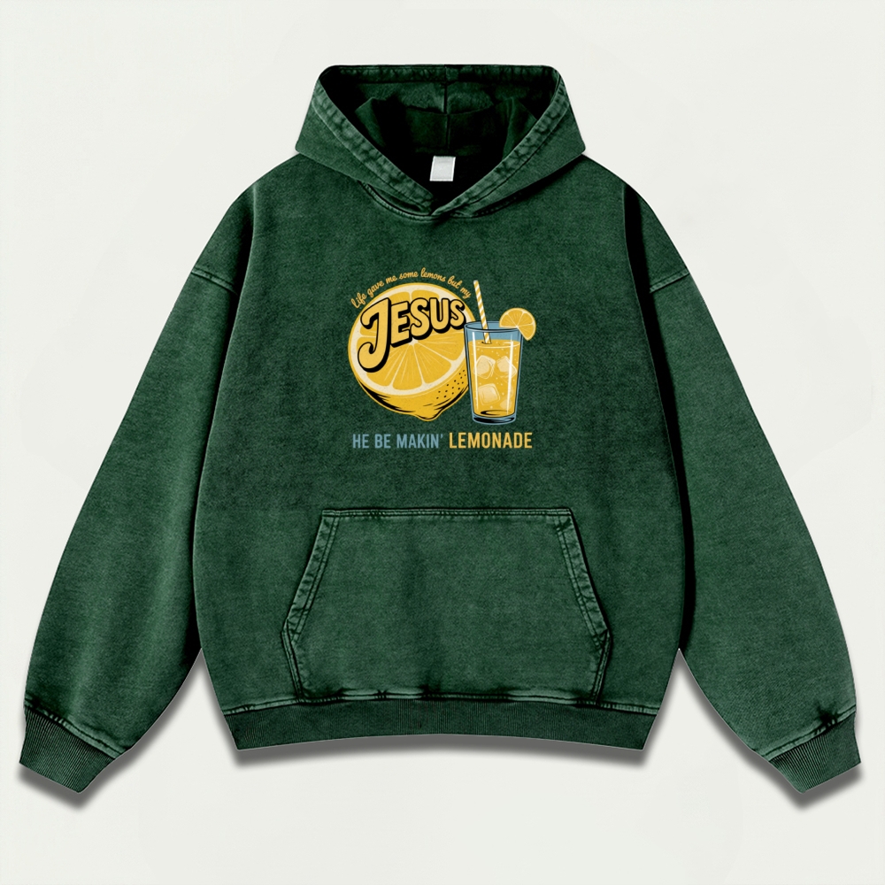 Jesus Lemon Vintage Premium Heavyweight Hiking Hoodie-HikeVista