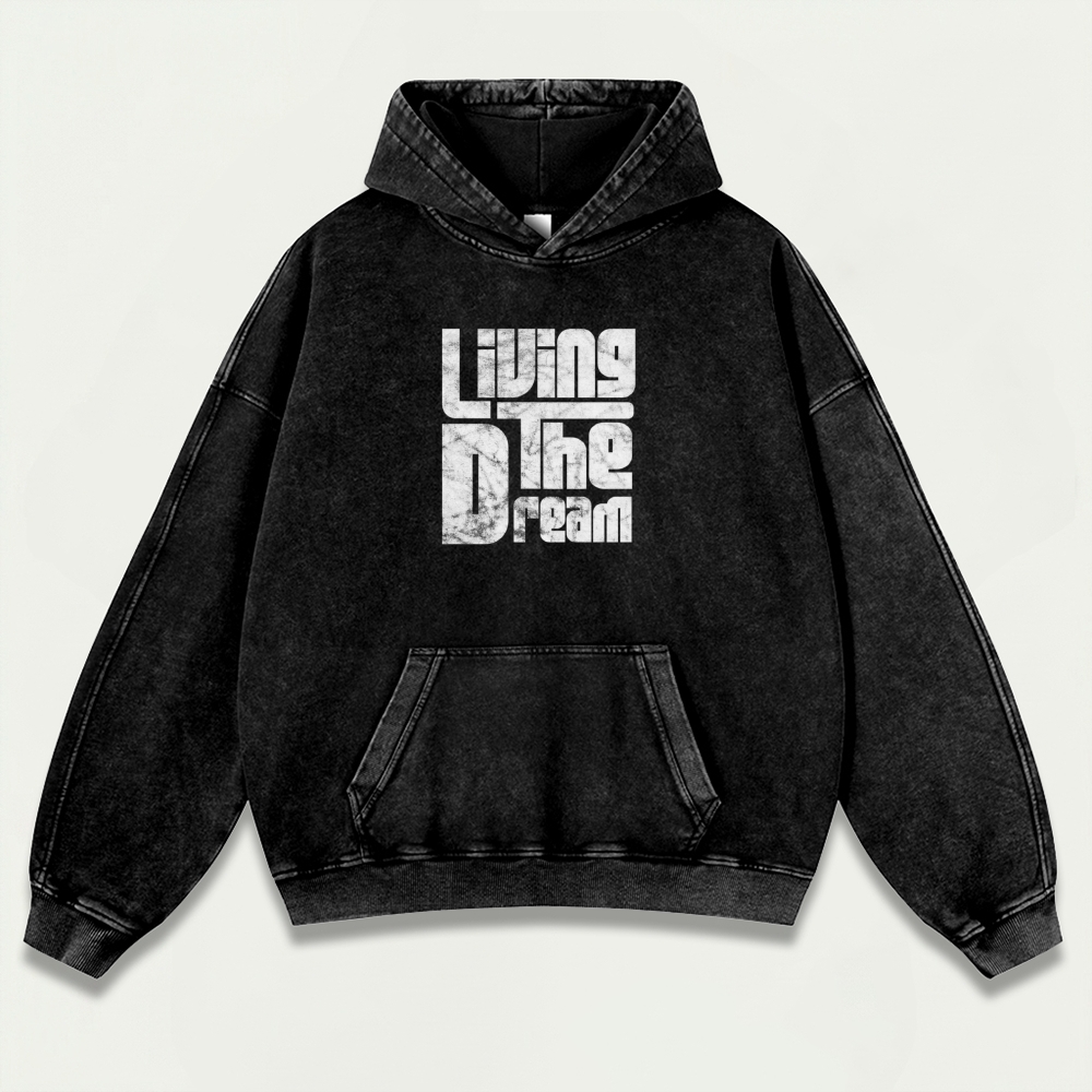 Living The Dream Vintage Premium Heavyweight Trail Hoodie-HikeVista
