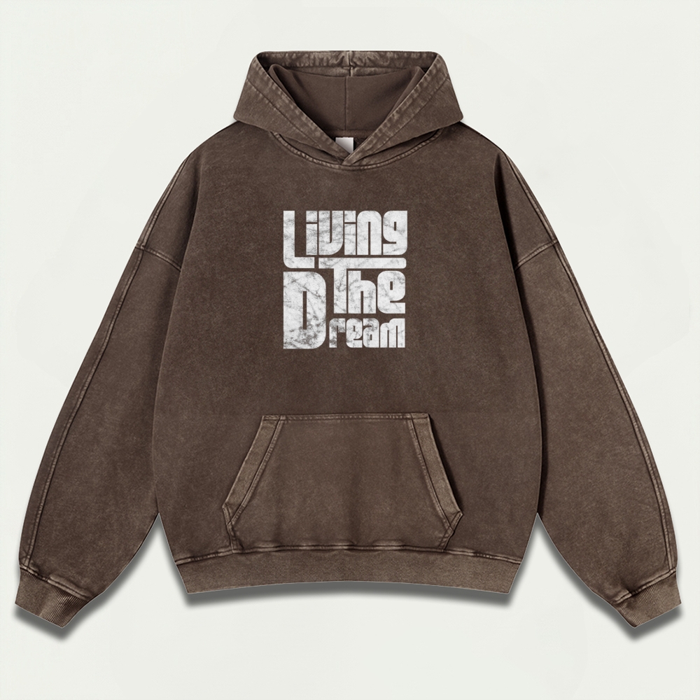 Living The Dream Vintage Premium Heavyweight Trail Hoodie-HikeVista