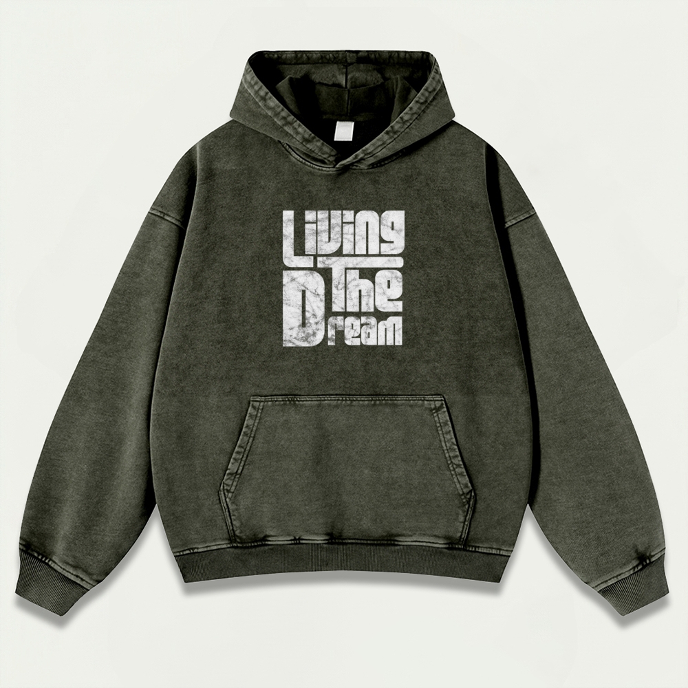 Living The Dream Vintage Premium Heavyweight Trail Hoodie-HikeVista