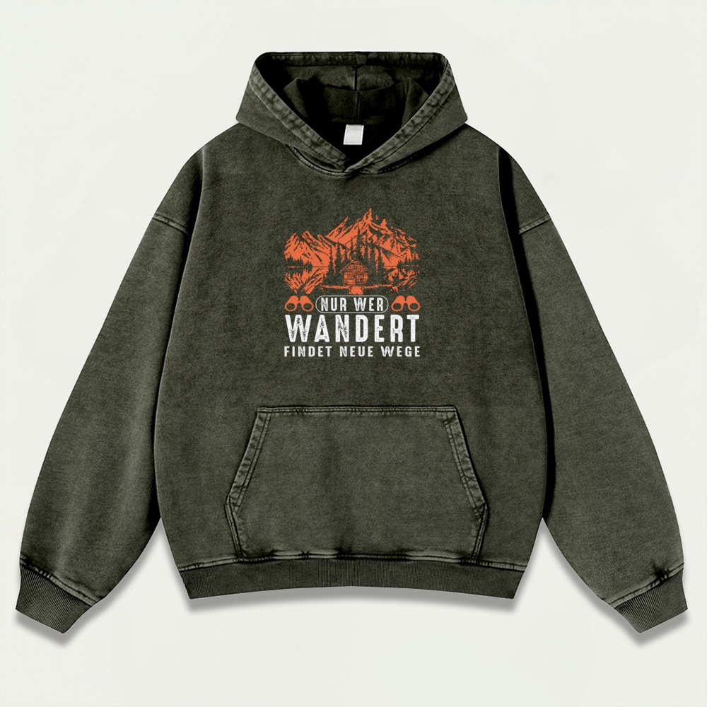Forest Vintage Premium Heavyweight Hiking Hoodie-HikeVista