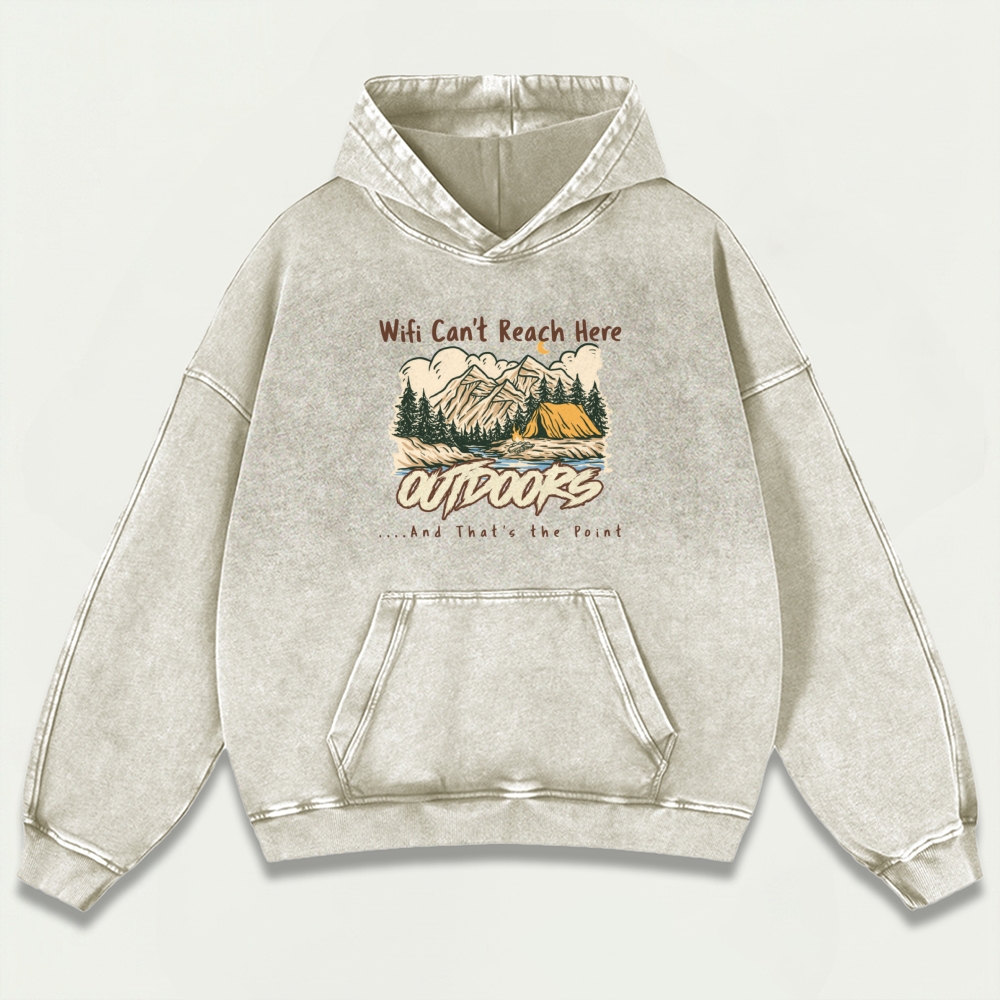 Hiking Forest Vintage Premium Heavyweight Hoodie-HikeVista