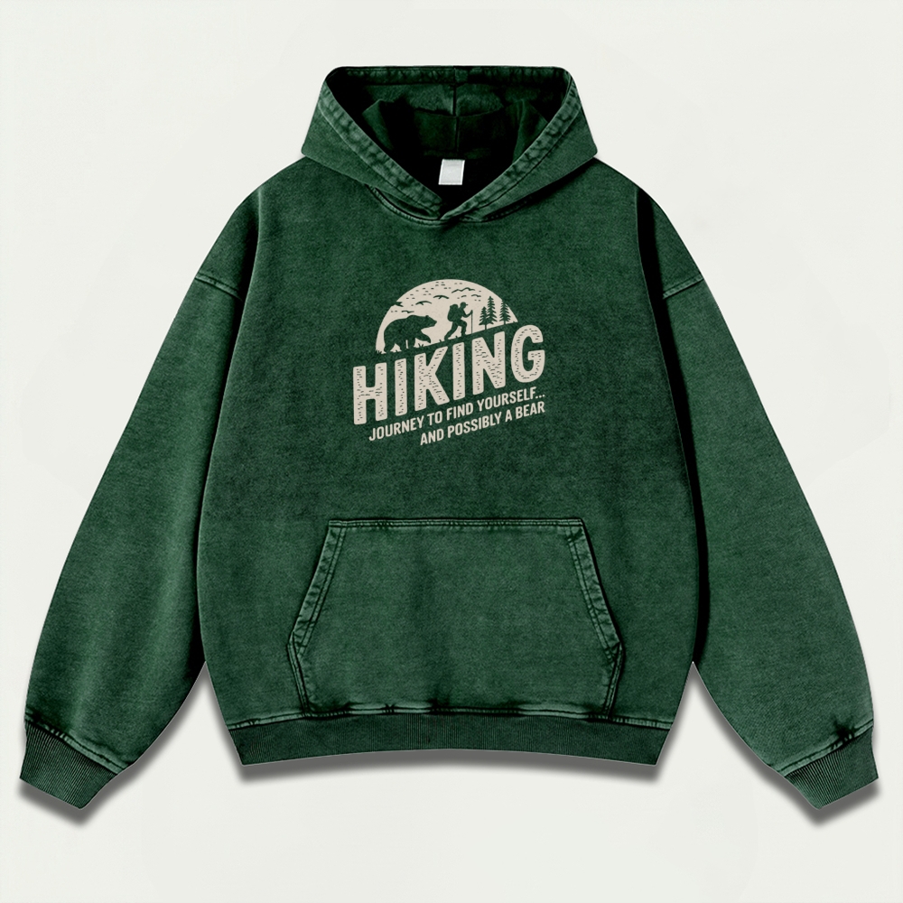 Hiking Forest Vintage Premium Heavyweight Hoodie-HikeVista