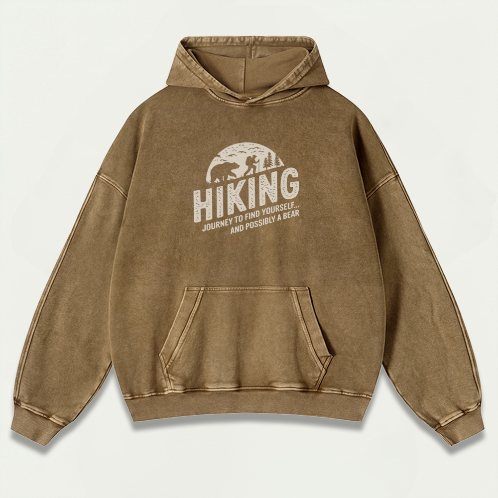 Hiking Forest Vintage Premium Heavyweight Hoodie-HikeVista