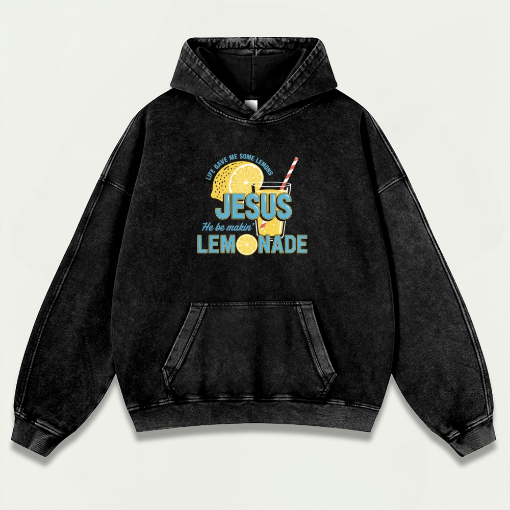 Jesus Lemon Vintage Premium Heavyweight Hiking Hoodie-HikeVista