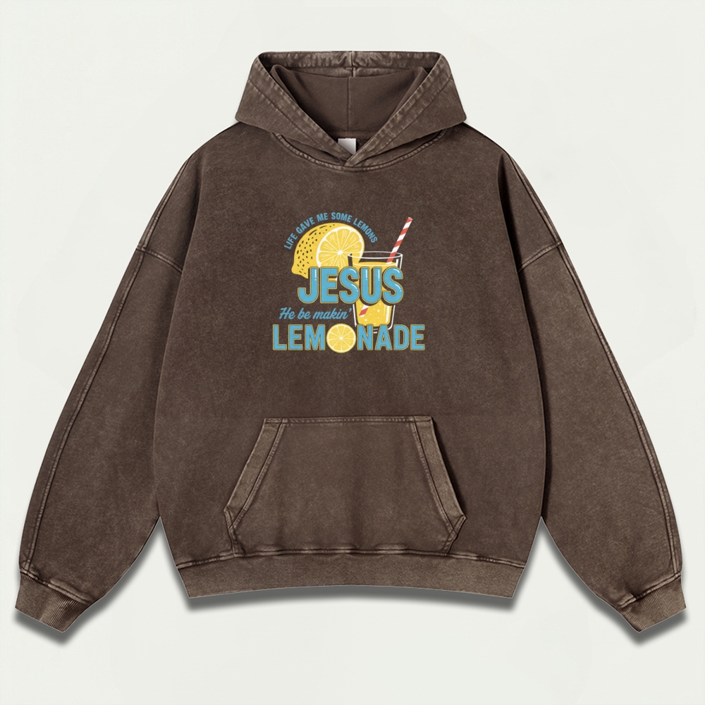 Jesus Lemon Vintage Premium Heavyweight Hiking Hoodie-HikeVista