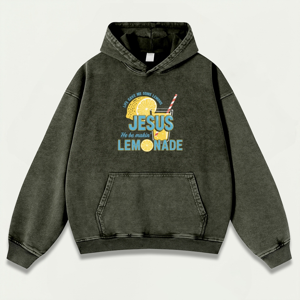 Jesus Lemon Vintage Premium Heavyweight Hiking Hoodie-HikeVista