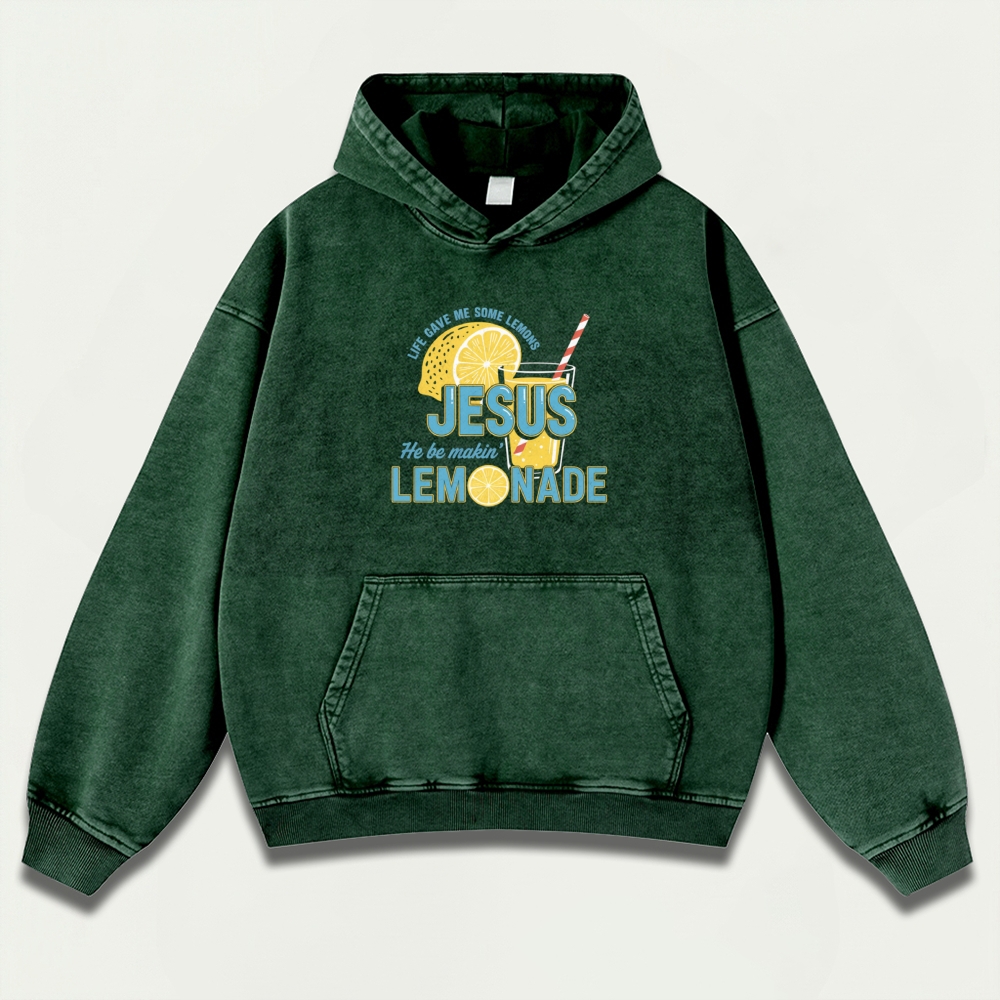 Jesus Lemon Vintage Premium Heavyweight Hiking Hoodie-HikeVista