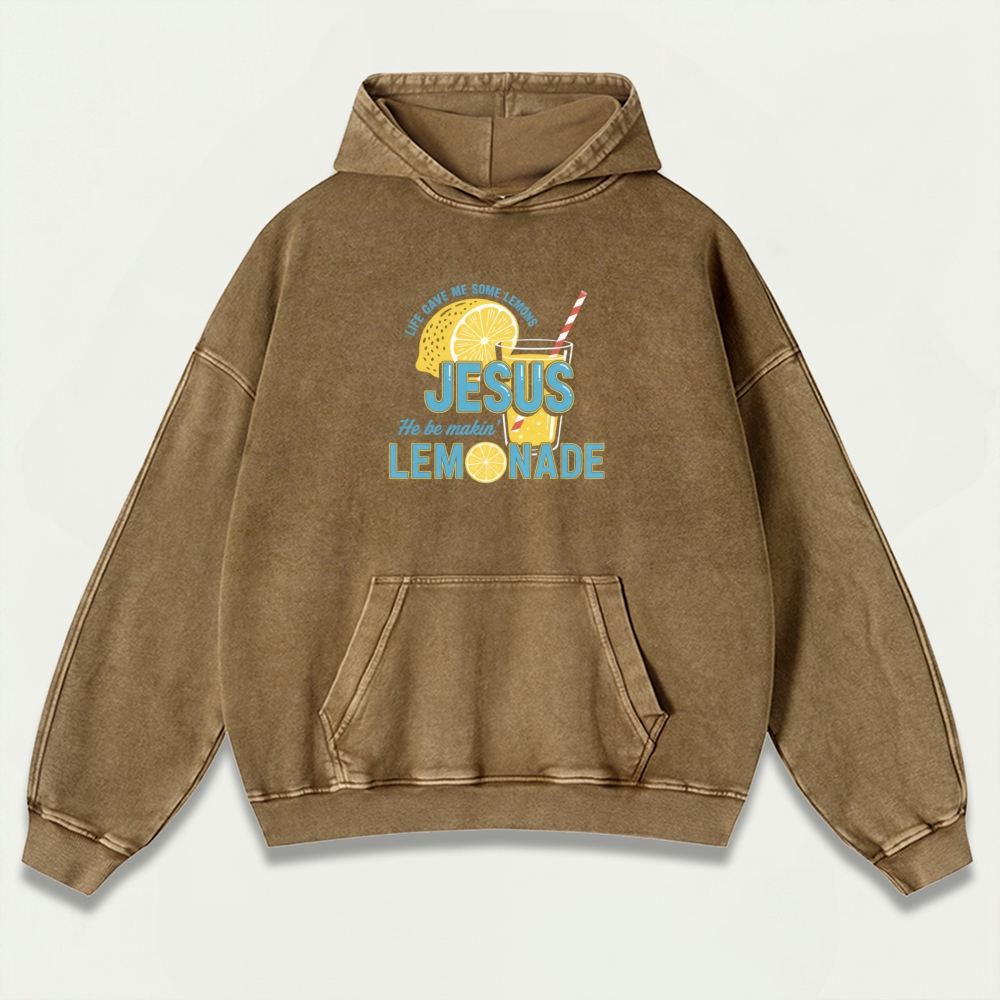 Jesus Lemon Vintage Premium Heavyweight Hiking Hoodie-HikeVista