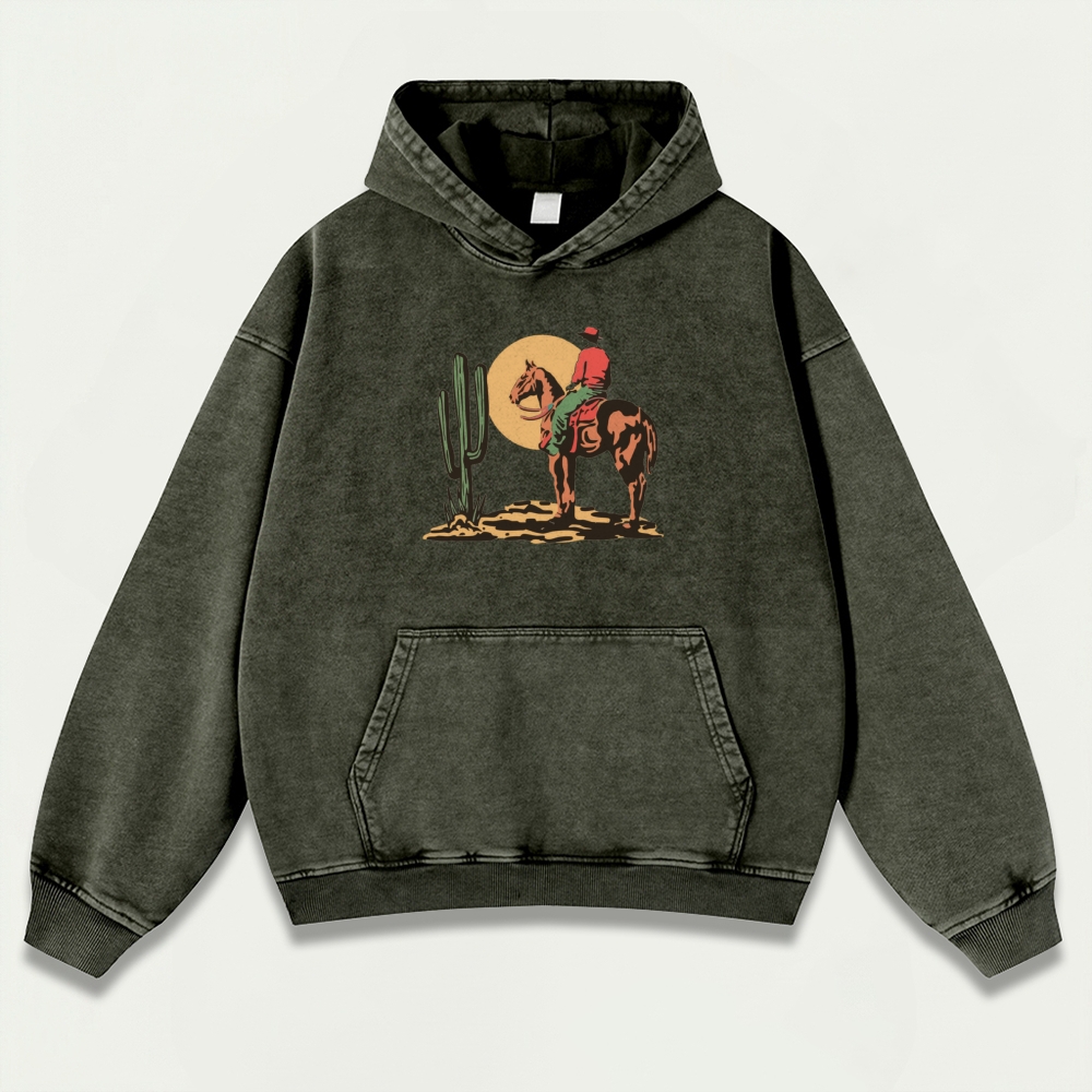 Western Ride Vintage Premium Heavyweight Trail Hoodie-HikeVista