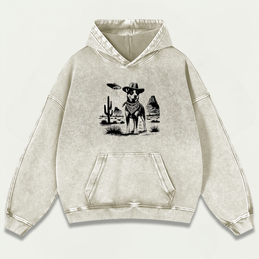 Western Dog Vintage Premium Heavyweight Trail Hoodie-HikeVista